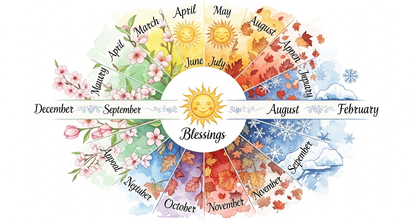 Monthly Blessing Themes Throughout the Year 